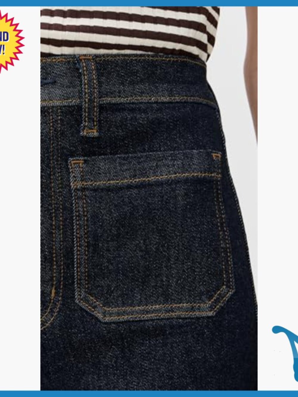 Mid-Weight Stretch Denim Jeans, 31in Inseam, Raw Hem - Picture 6 of 6